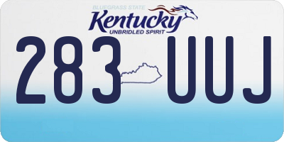 KY license plate 283UUJ