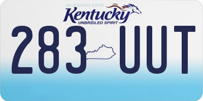 KY license plate 283UUT