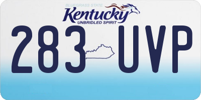 KY license plate 283UVP