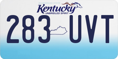 KY license plate 283UVT