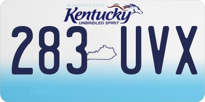 KY license plate 283UVX
