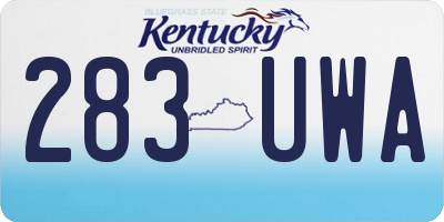 KY license plate 283UWA