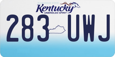 KY license plate 283UWJ