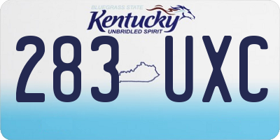 KY license plate 283UXC