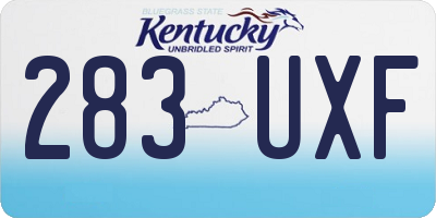 KY license plate 283UXF
