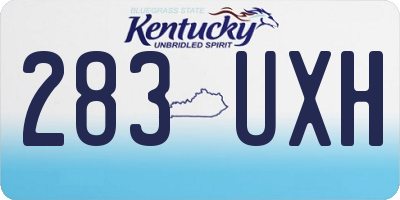KY license plate 283UXH