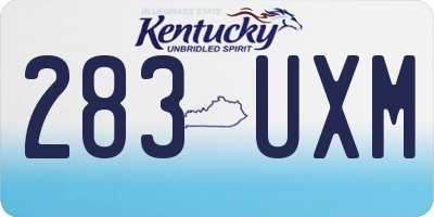 KY license plate 283UXM
