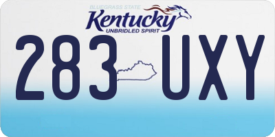KY license plate 283UXY