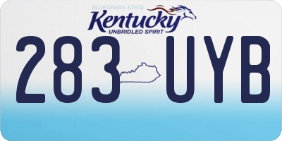 KY license plate 283UYB