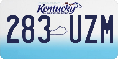 KY license plate 283UZM