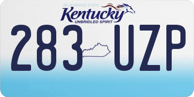 KY license plate 283UZP