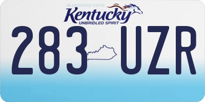 KY license plate 283UZR