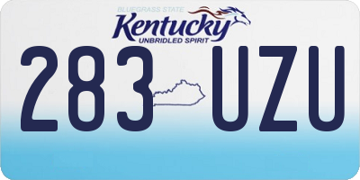 KY license plate 283UZU