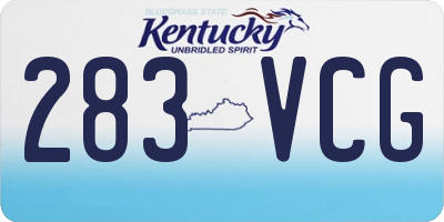 KY license plate 283VCG