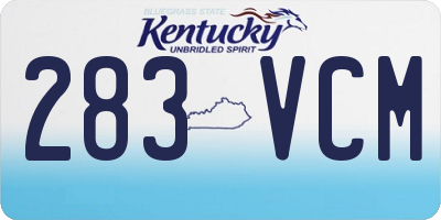 KY license plate 283VCM