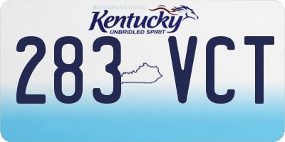 KY license plate 283VCT