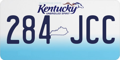 KY license plate 284JCC