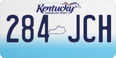 KY license plate 284JCH