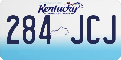 KY license plate 284JCJ