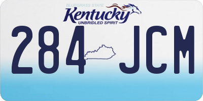 KY license plate 284JCM