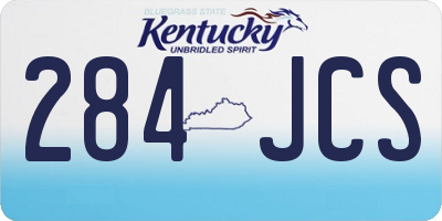 KY license plate 284JCS