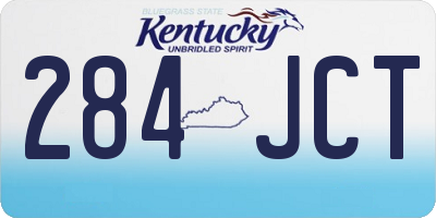 KY license plate 284JCT
