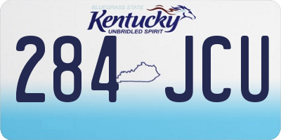 KY license plate 284JCU