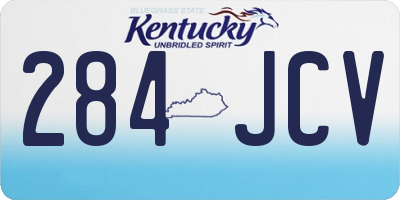 KY license plate 284JCV