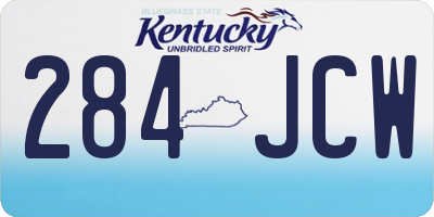 KY license plate 284JCW