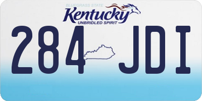 KY license plate 284JDI