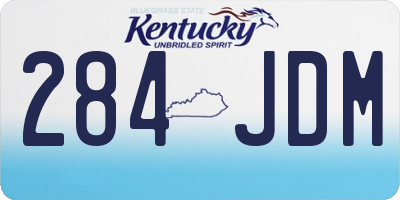 KY license plate 284JDM