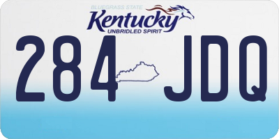 KY license plate 284JDQ