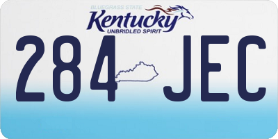 KY license plate 284JEC