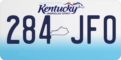 KY license plate 284JFO