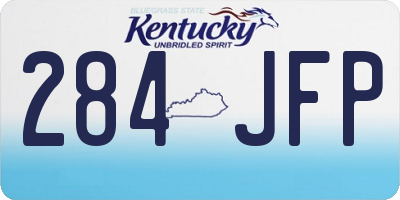 KY license plate 284JFP