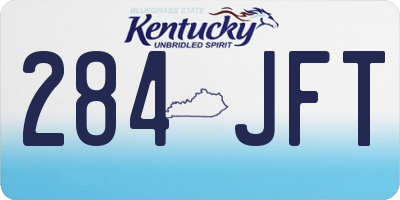 KY license plate 284JFT