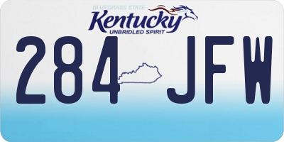 KY license plate 284JFW