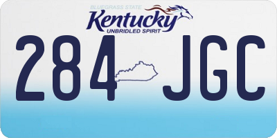 KY license plate 284JGC