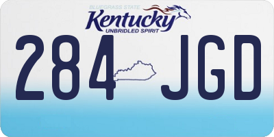 KY license plate 284JGD