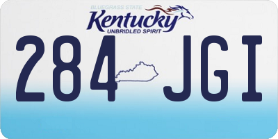 KY license plate 284JGI