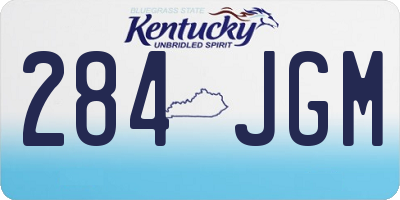 KY license plate 284JGM