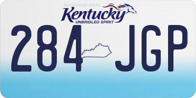 KY license plate 284JGP