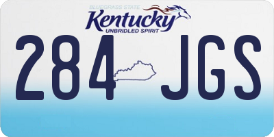KY license plate 284JGS