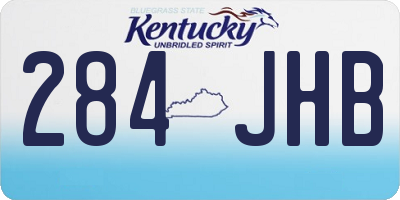 KY license plate 284JHB
