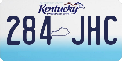 KY license plate 284JHC