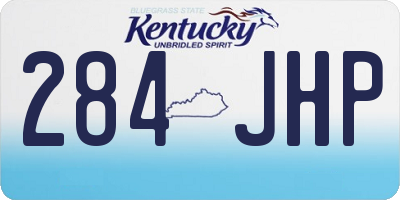 KY license plate 284JHP
