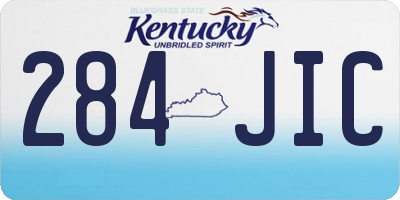 KY license plate 284JIC
