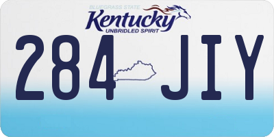 KY license plate 284JIY