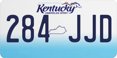KY license plate 284JJD