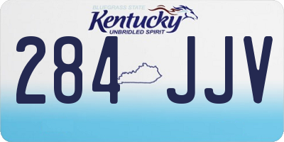 KY license plate 284JJV